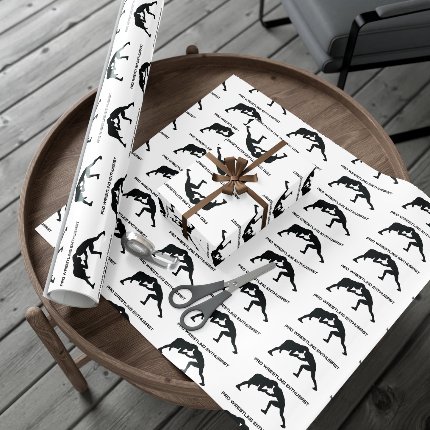 Pro Wrestling Enthusiast Gift Wrap Paper