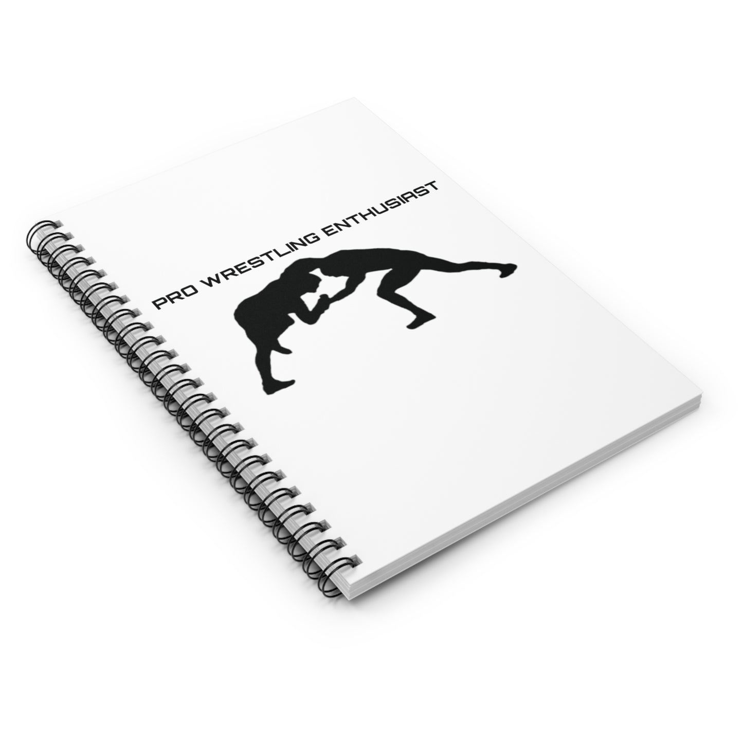 Pro Wrestling Enthusiast White Spiral Notebook
