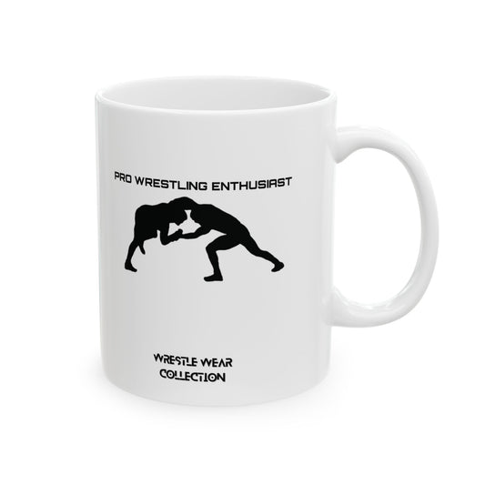 Pro Wrestling Enthusiast White Ceramic Mug 11oz