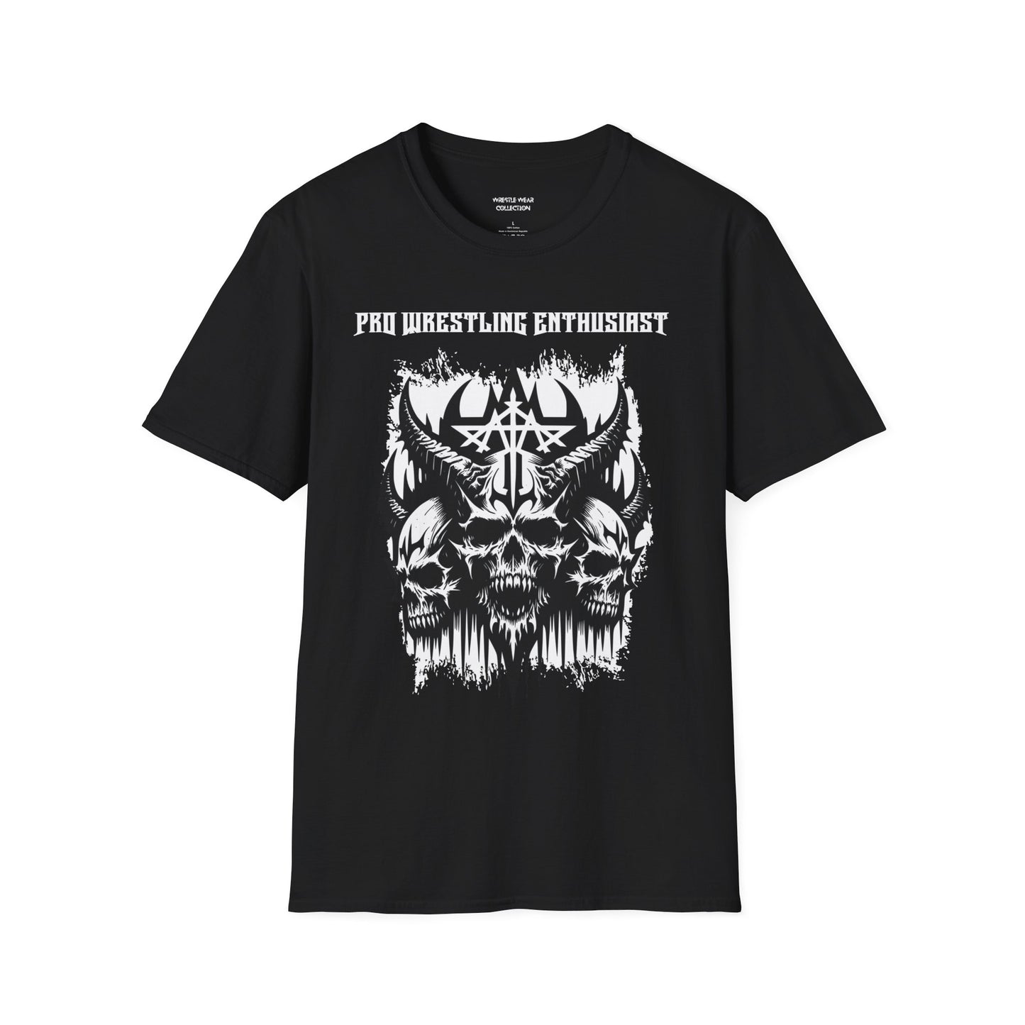 Pro Wrestling Enthusiast Band of Skulls. Unisex Softstyle T-Shirt