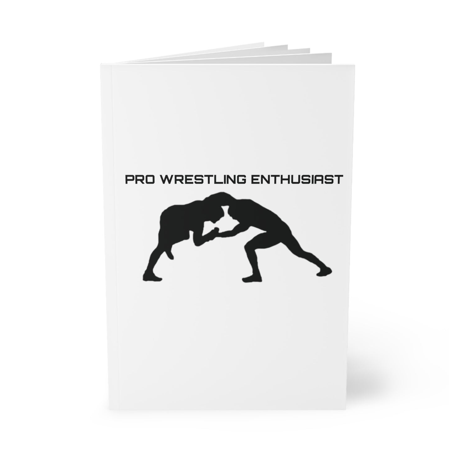 Pro Wrestling Enthusiast White Softcover Notebook