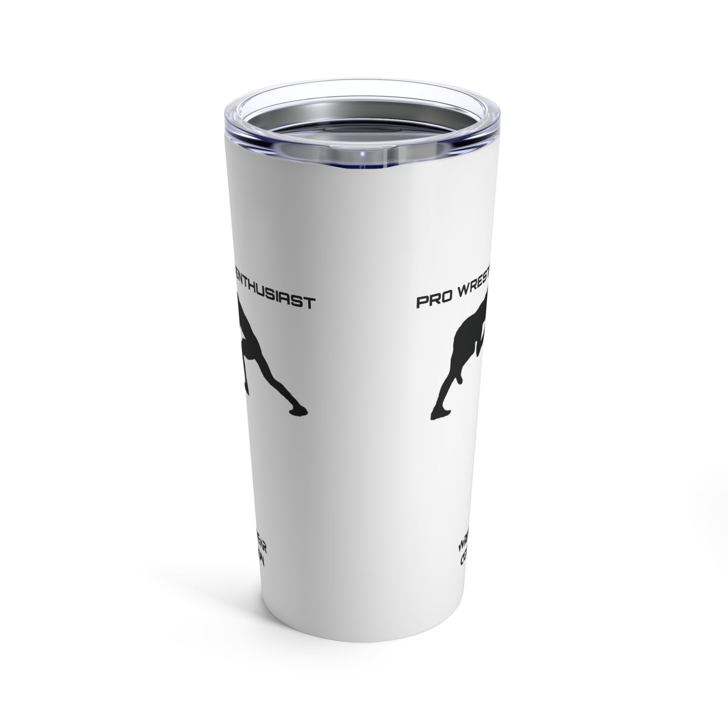 Pro Wrestling Enthusiast White Tumbler 20oz