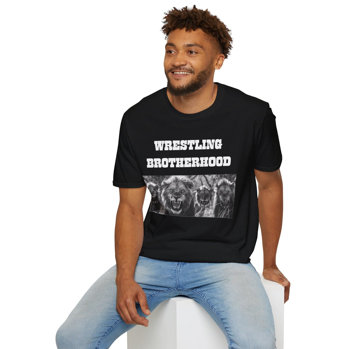 Wrestling Brotherhood Pride of Lions. Unisex Softstyle T-Shirt