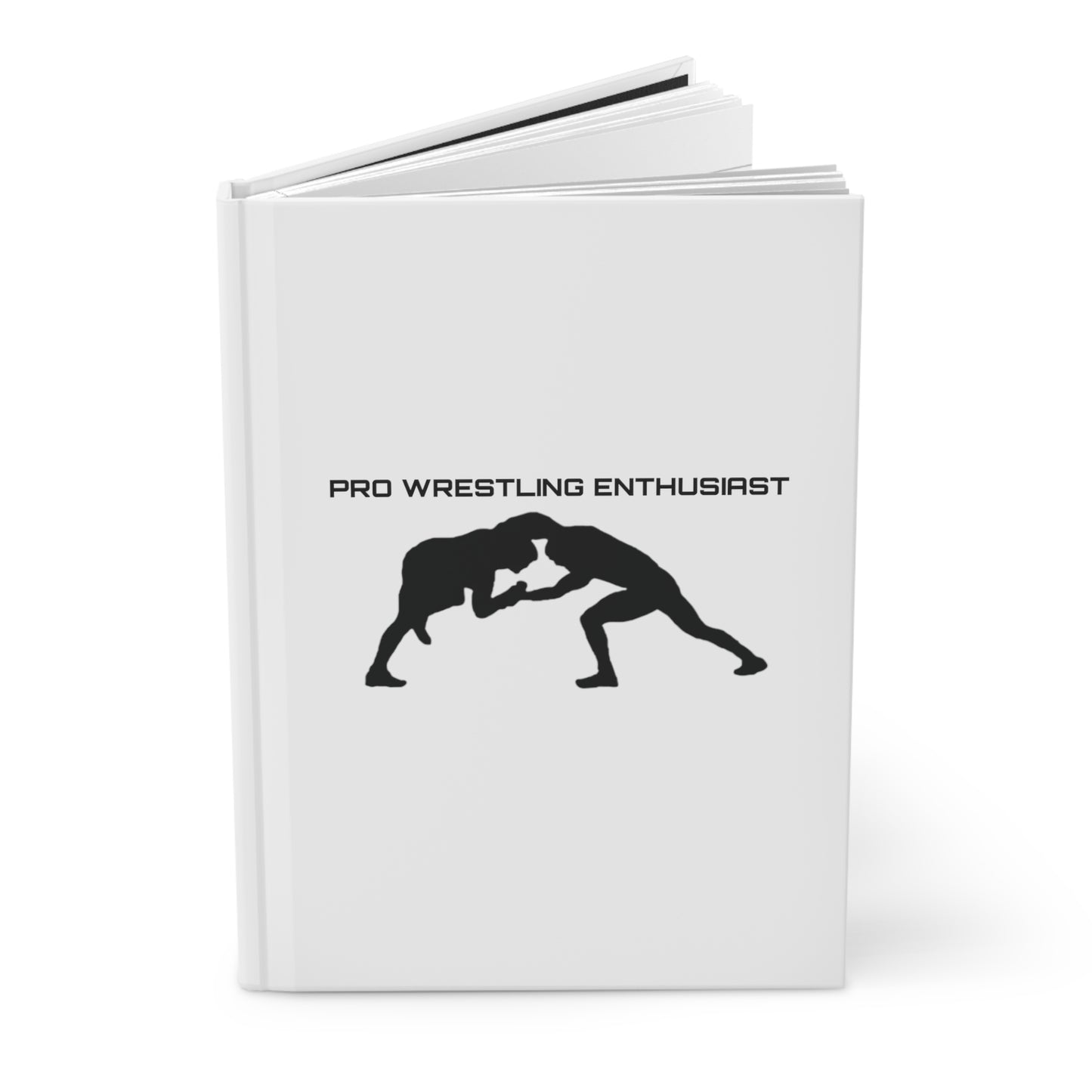 Pro Wrestling Enthusiast White Hardcover Journal Matte