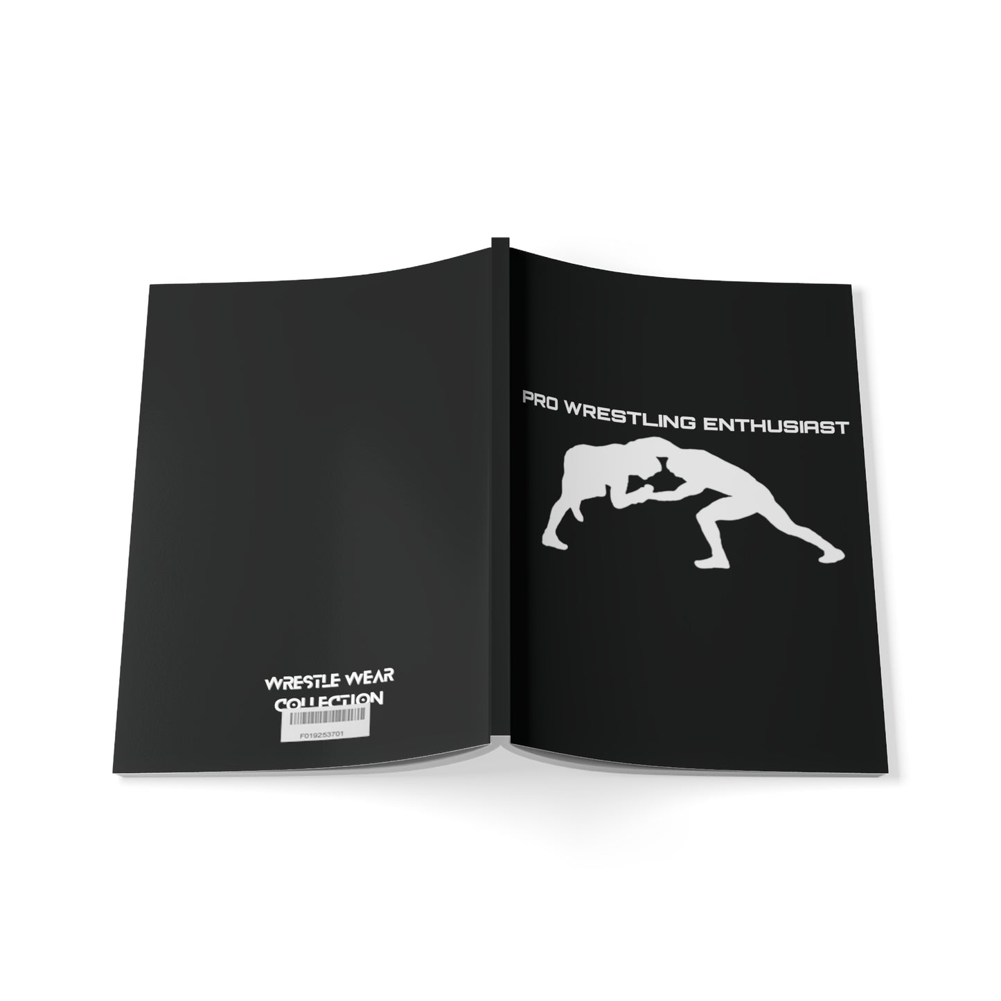 Pro Wrestling Enthusiast Black Softcover Notebook