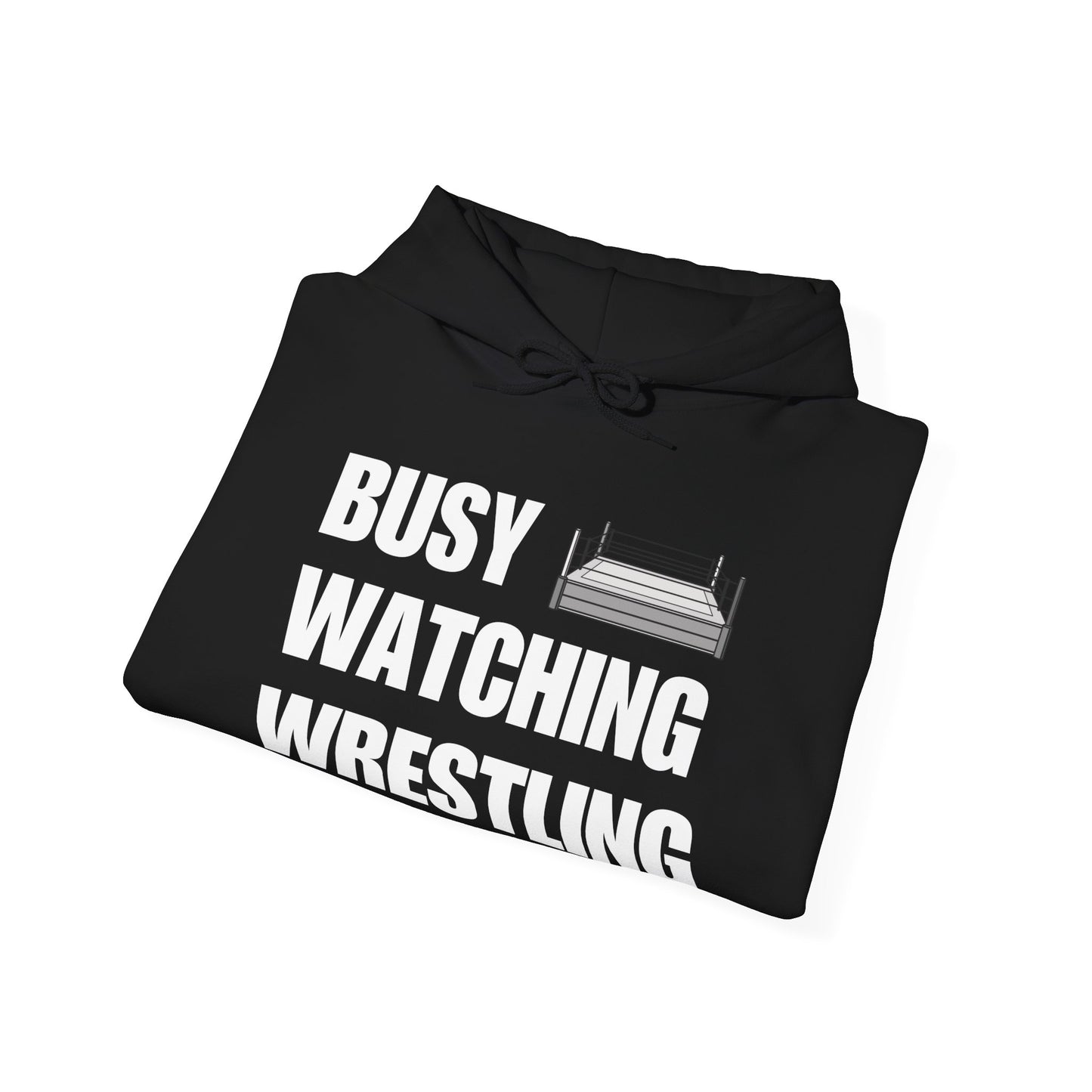 Busy Watching Wrestling Unisex Hooded Sweatshirt