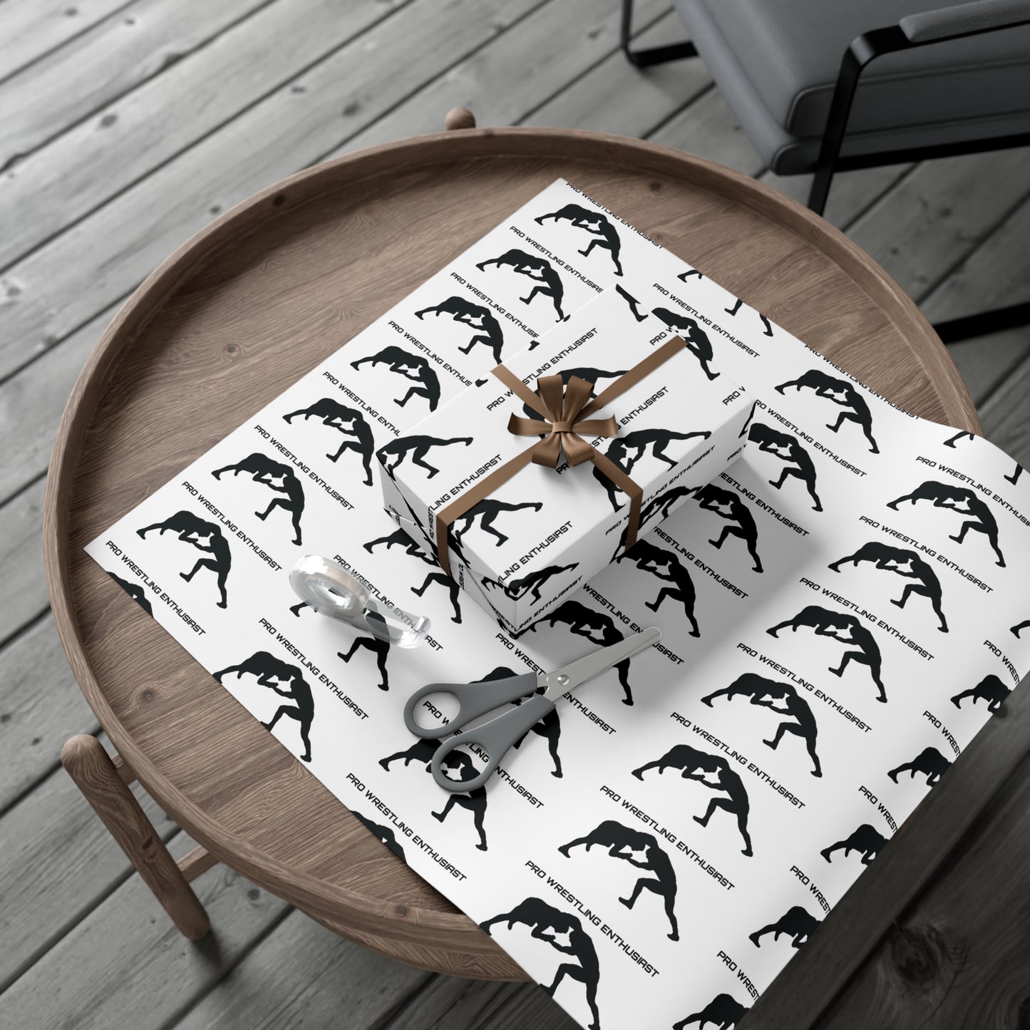 Pro Wrestling Enthusiast Gift Wrap Paper