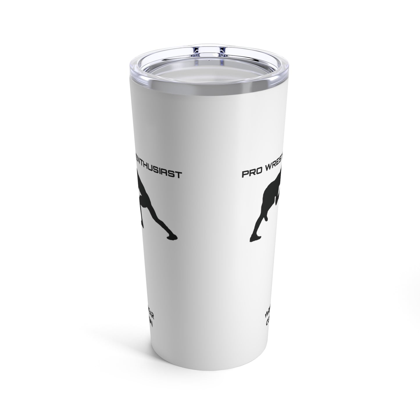 Pro Wrestling Enthusiast White Tumbler 20oz