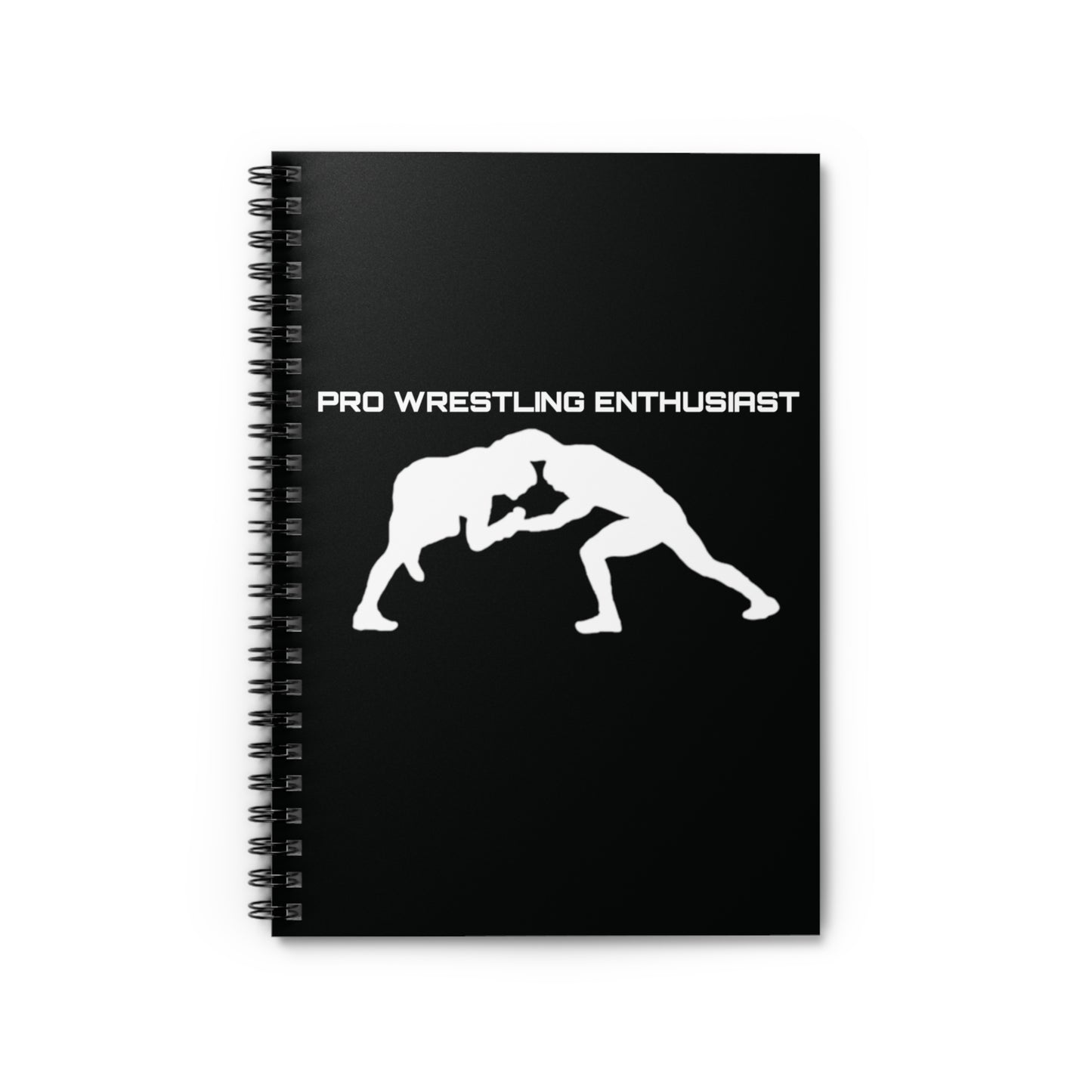 Pro Wrestling Enthusiast Black Spiral Notebook