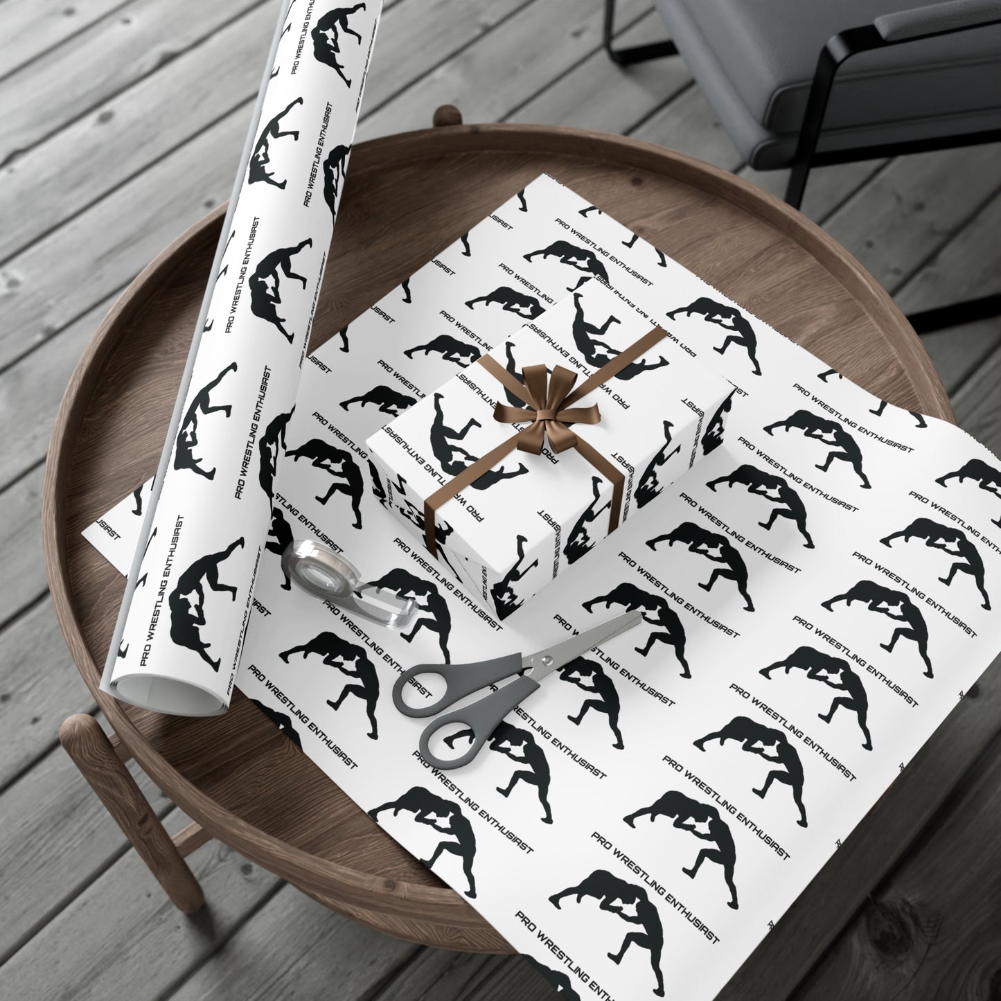 Pro Wrestling Enthusiast Gift Wrap Paper
