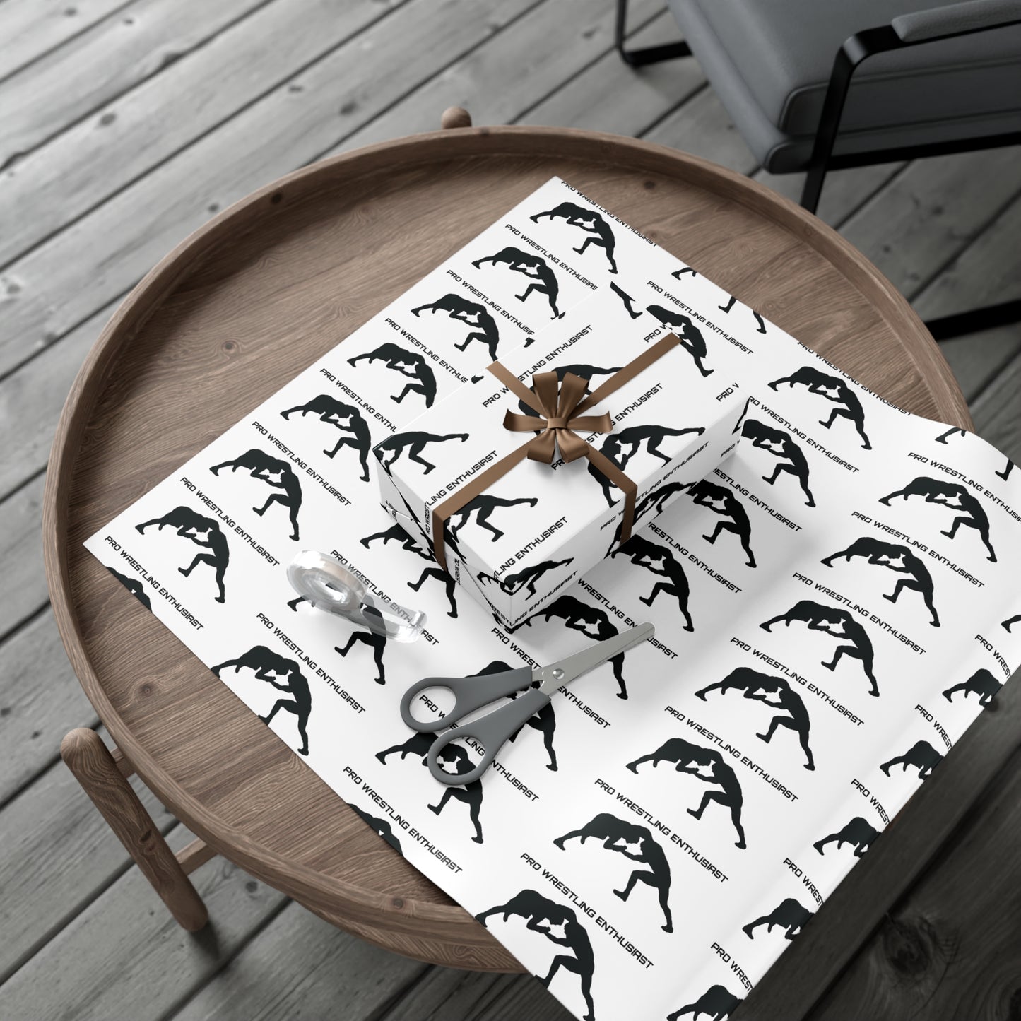 Pro Wrestling Enthusiast Gift Wrap Paper